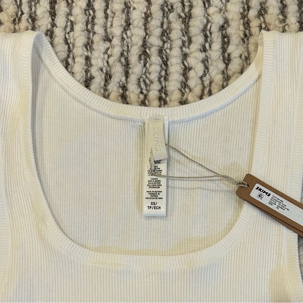 SKIMS Cream Ribbed Bandeau - Picture 5 of 5